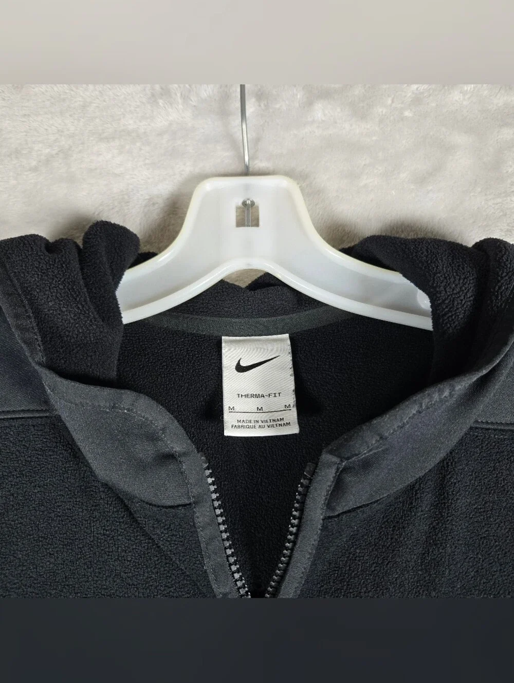 Malbon x Nike Fleece Full Zip Jacket Mens Size Medium Hooded Black Golf Ball
